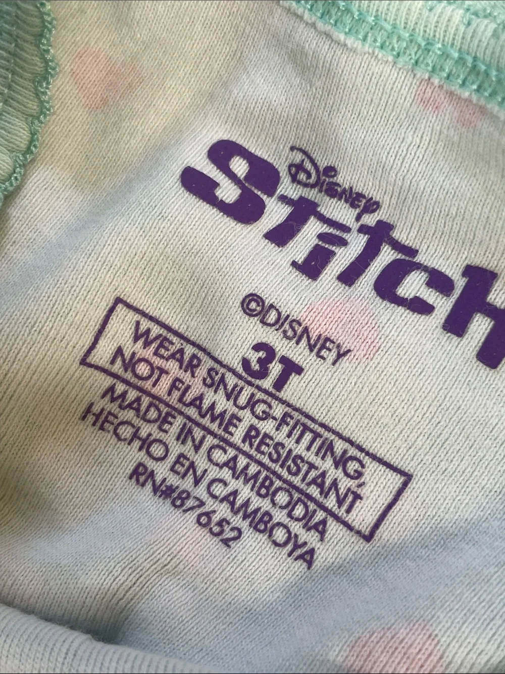 ⭐️4 for $20 Disney Stitch Green Heart Pajama Set